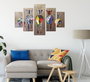 Wallity Cuadro Decorativo ST283 de 5 Piezas Multicolor